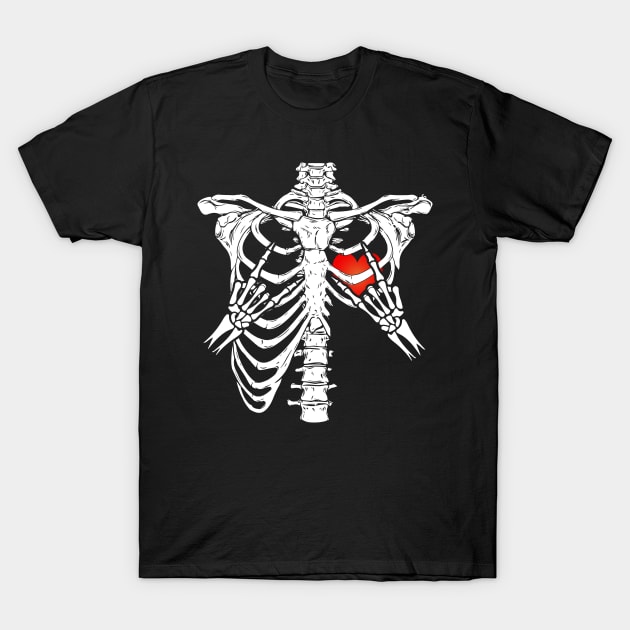 Halloween Skeleton Rocker Graphic T-Shirt by ChristianCrecenzio